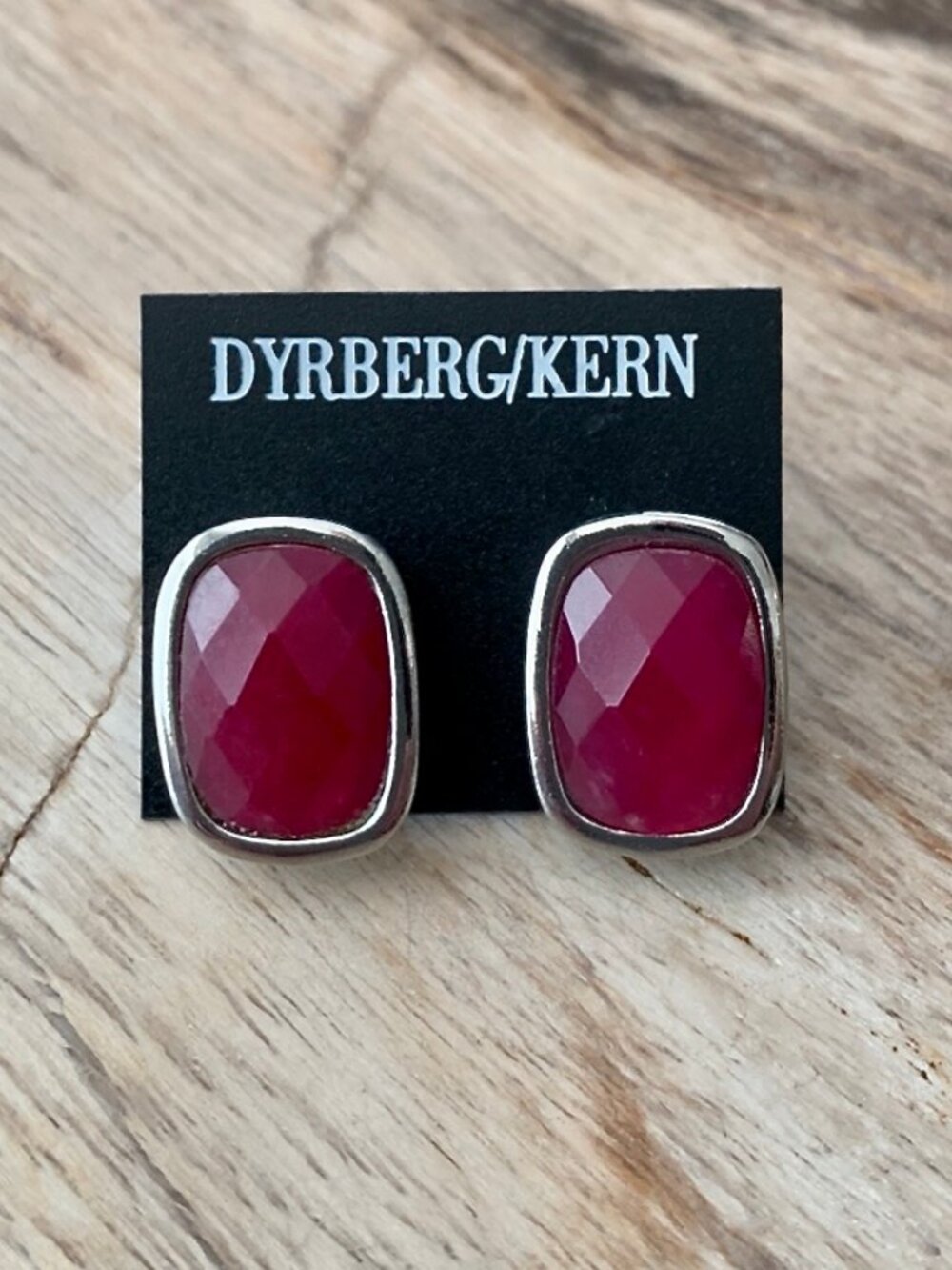 Dyrberg/Kern LEWA pink faceted jade earrings